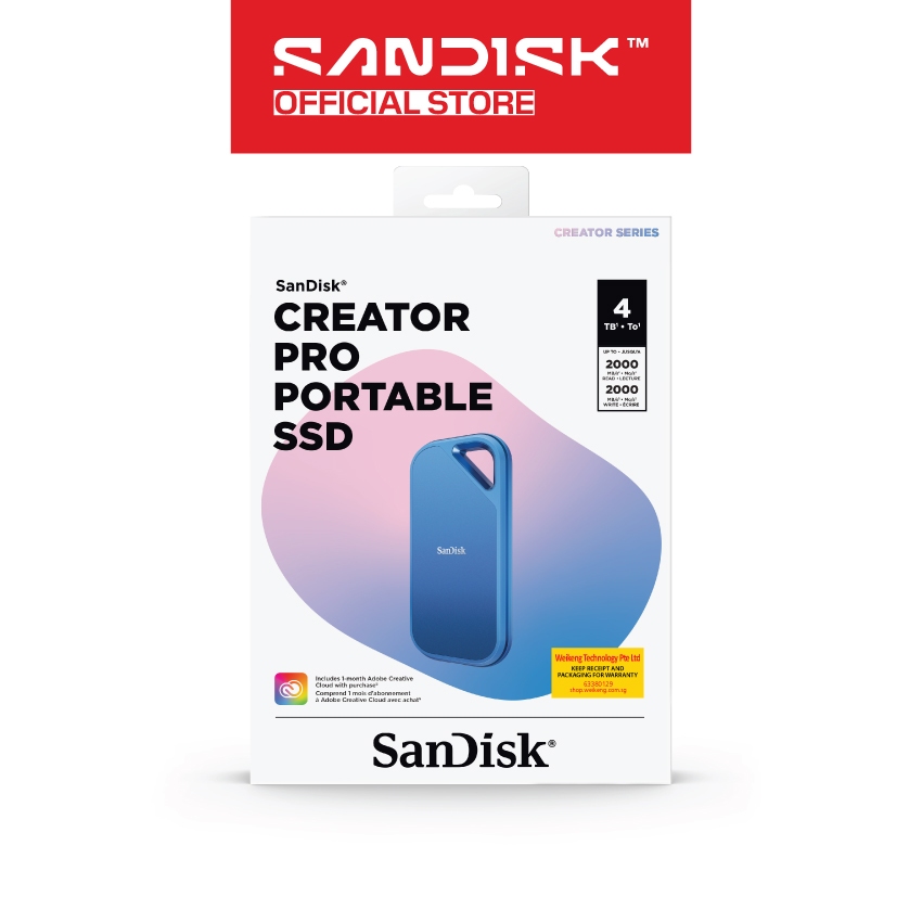 SanDisk Creator Pro Portable SSD | Shopee Singapore