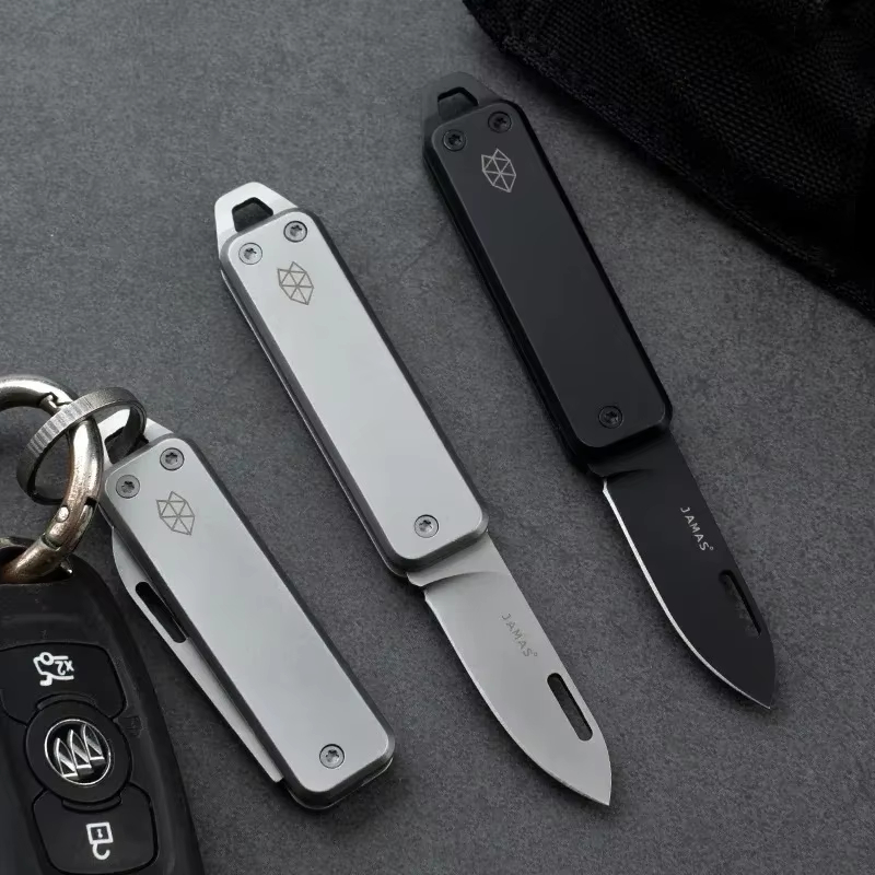 Mini Folding Keychain Knife D2 Stainless Steel Portable Outdoor Fruit ...