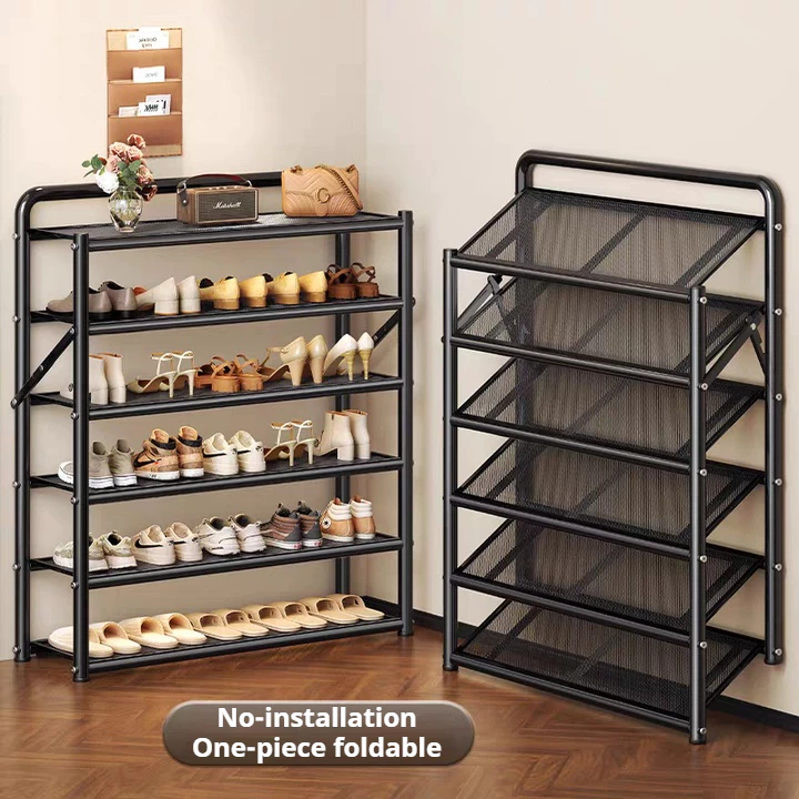 Multilayer plastic shoe rack