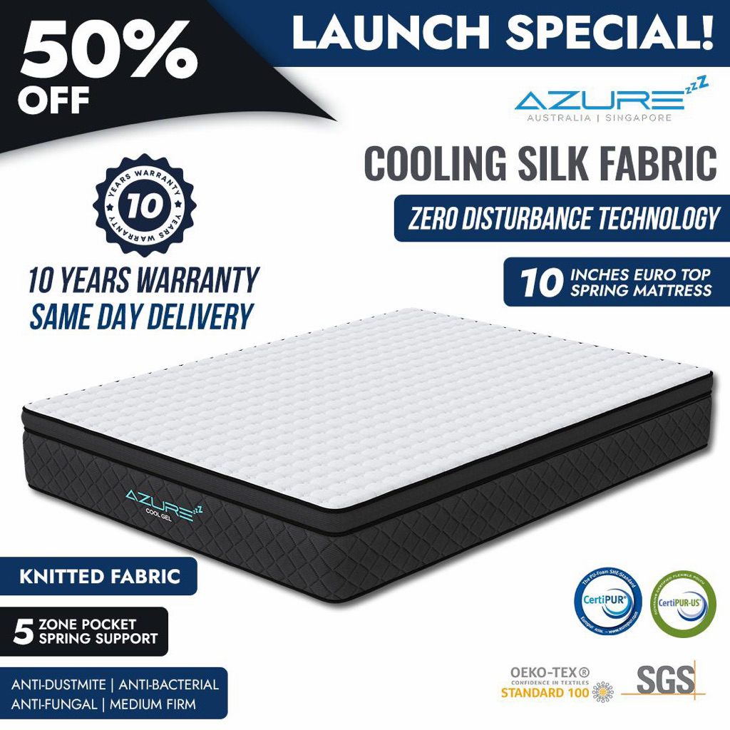Azure Cooling Gel Mattress main listing photo