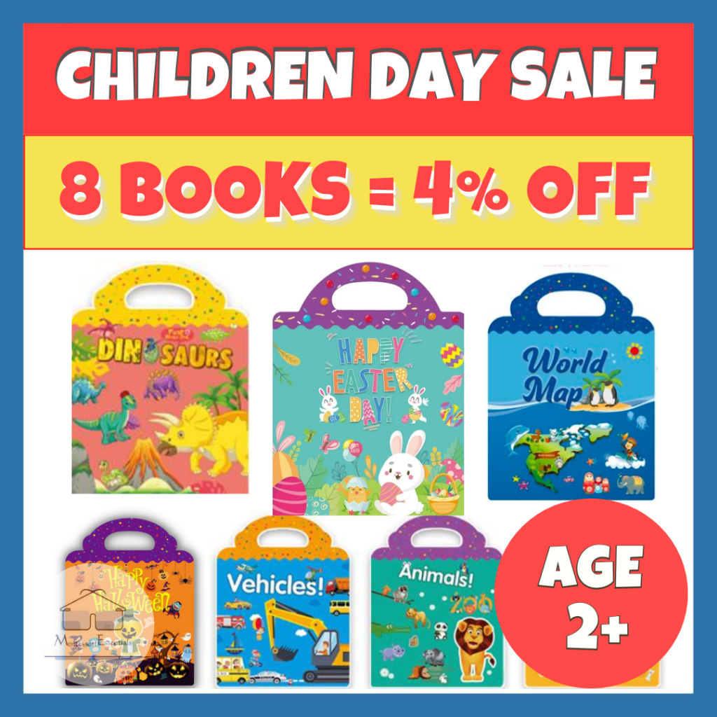 [SG STOCK] Reusable First Sticker Books English Waterproof Reusable ...