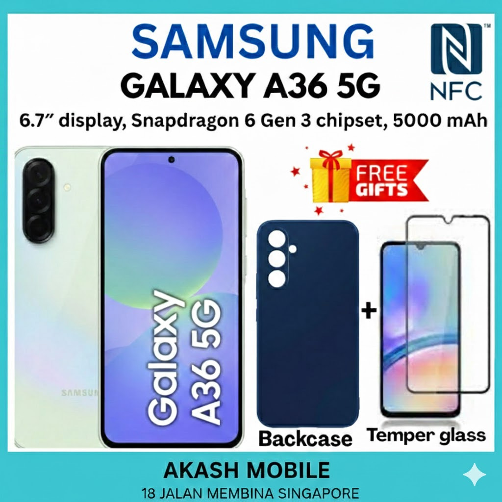 SAMSUNG A36 5G (12/256GB) | NFC | 6.7 INCHES SUPER AMOLED DISPLAY ...