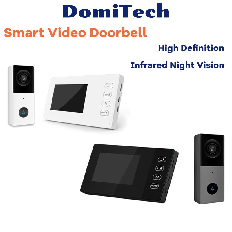 Full Duplex Two Way Audio Video Door Intercom Wireless WiFi Doorbell IR ...