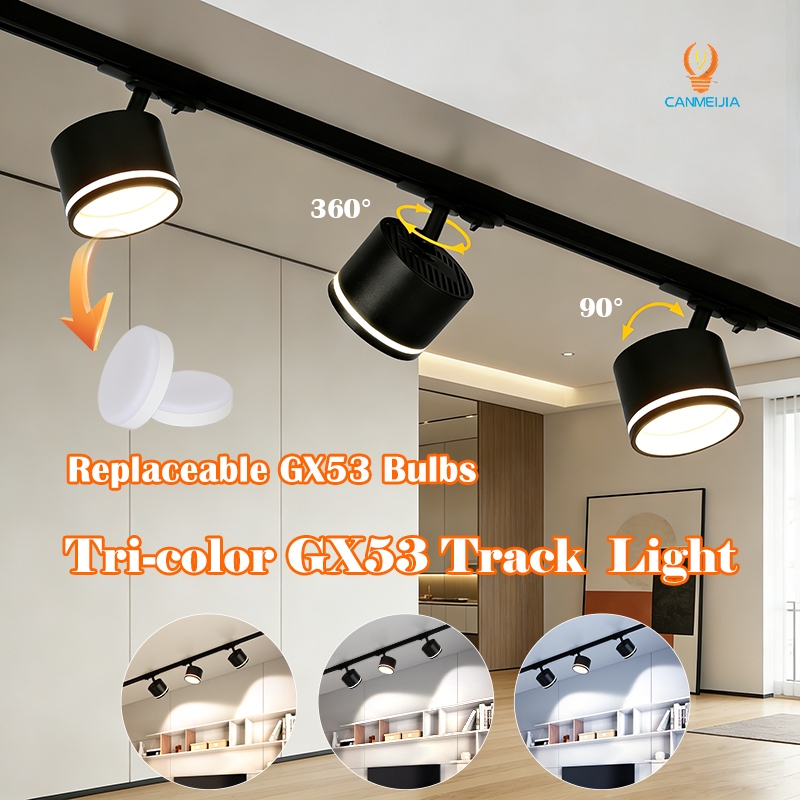 Led Track Light Replaceable GX53 Bulb Spotlights downlight Ceiling ...