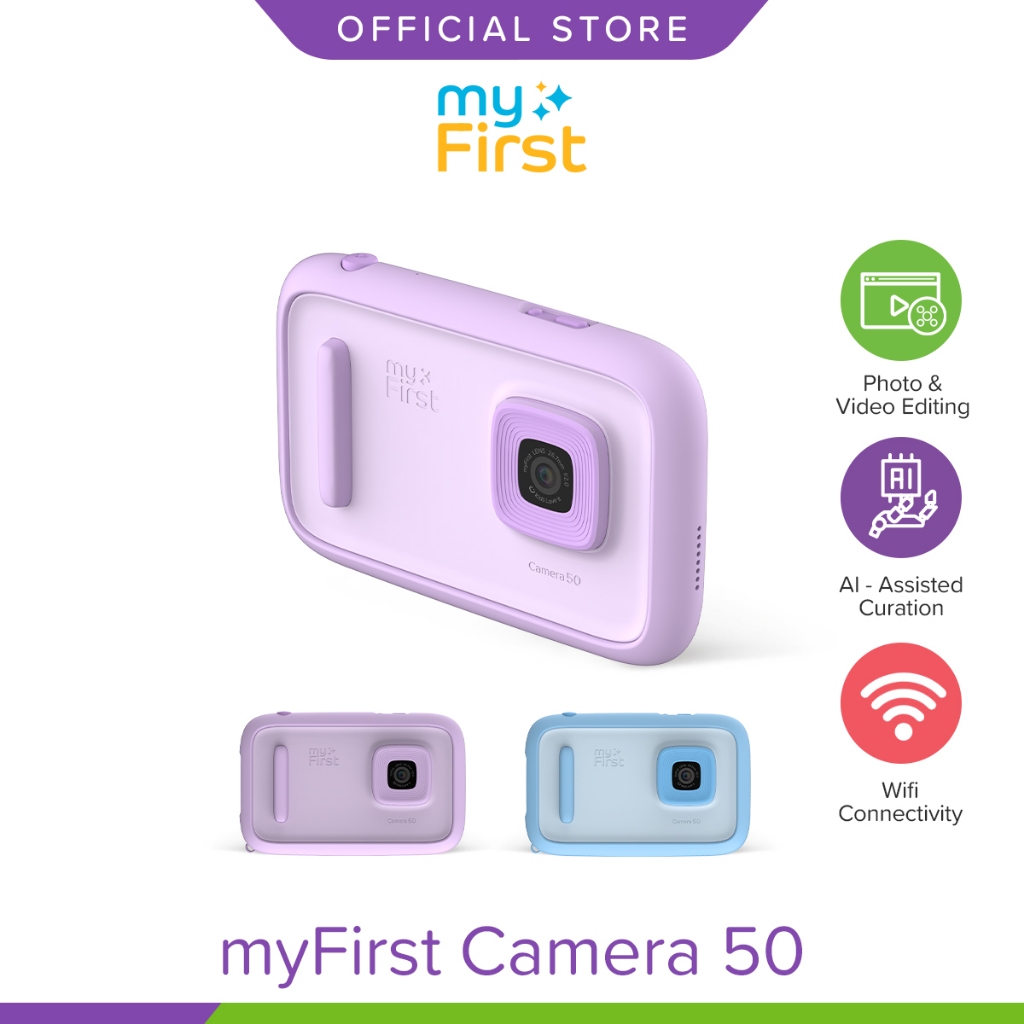 myFirst Camera 50 | Dual Lens Digital AI Camera WiFi 20MP Selfie Mode ...
