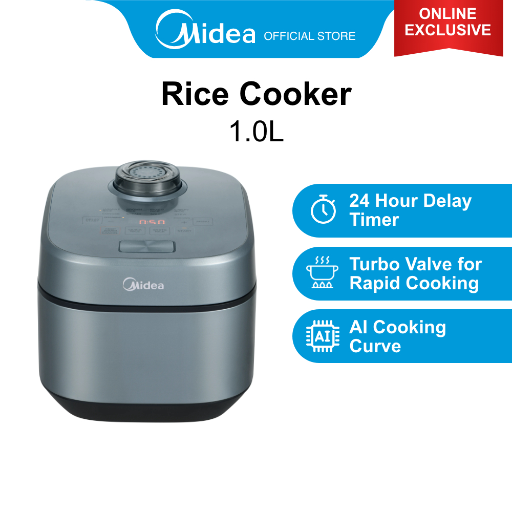 [Online Exclusive] Midea MRD100T1BDG Rice Cooker 1.0L | Shopee Singapore