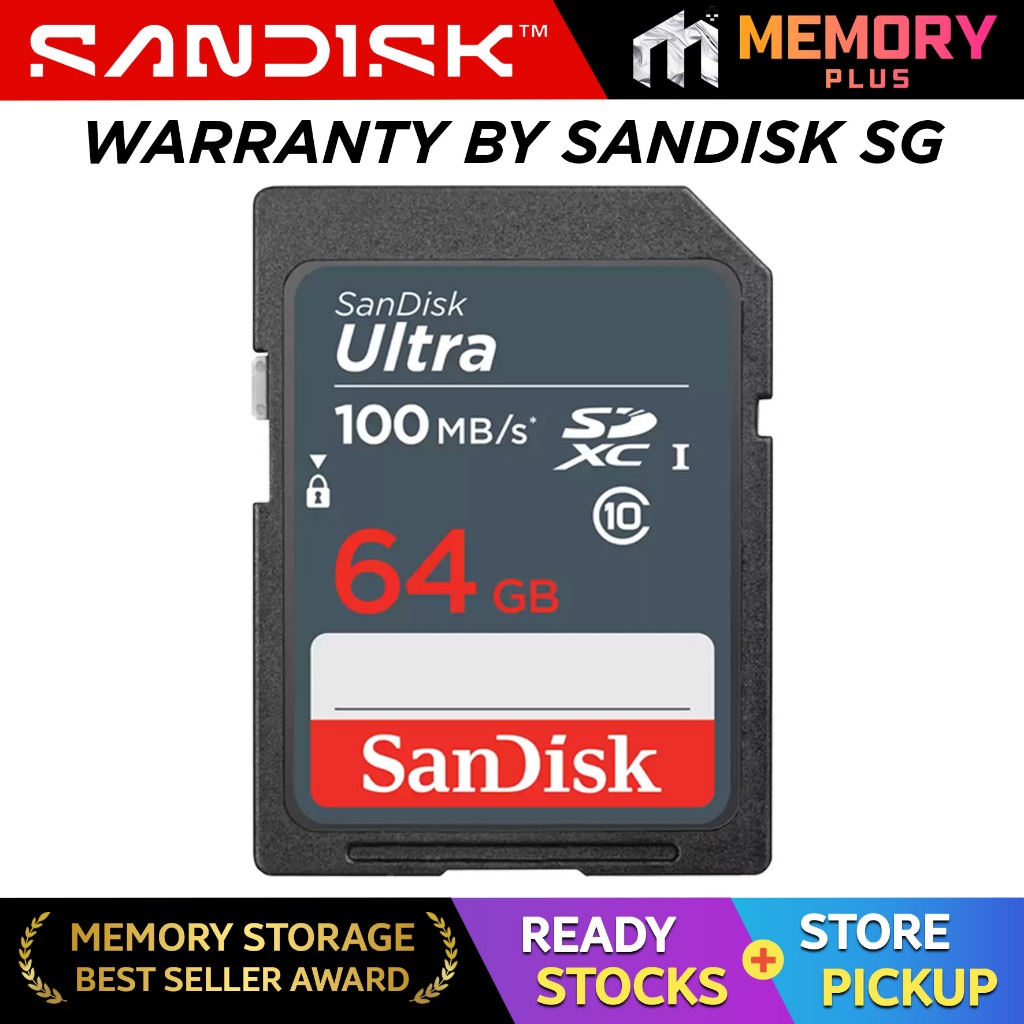 SanDisk Ultra SD Card C10 UHS-I Full HD 100MB/s 32GB 64GB 128GB 256GB ...
