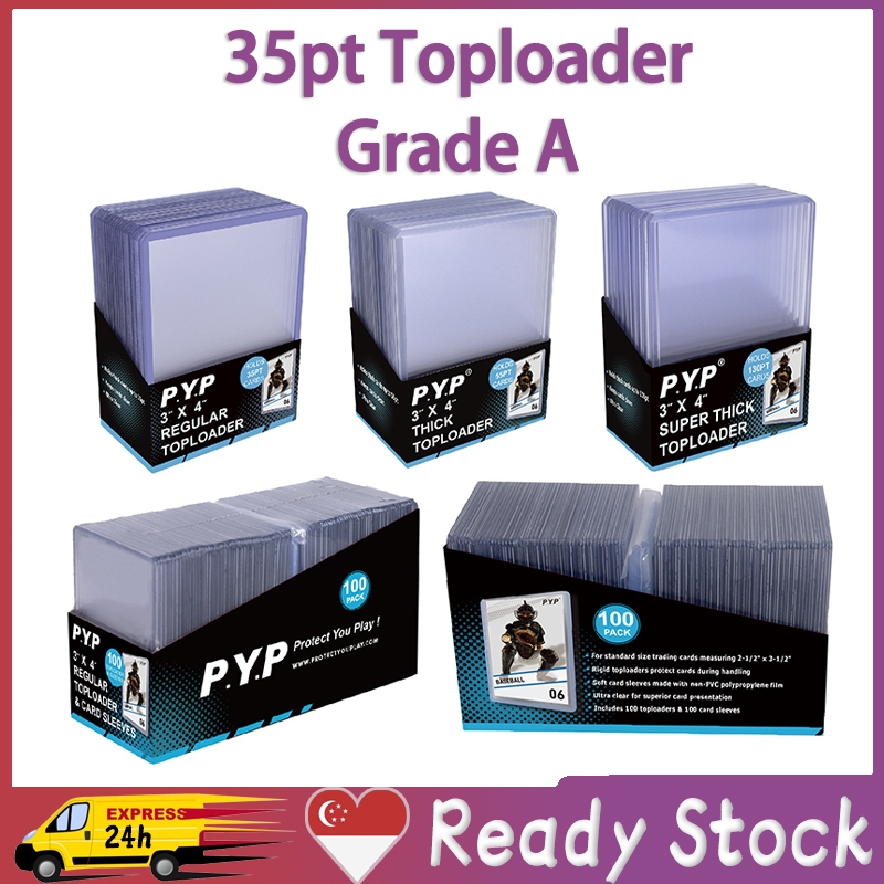 SG Toploader Clear 25pcs Grade A 35pt Top Loader | Pokemon TCG One Piece |  Sports Trading Card | Ultra PRO Sleeve | Shopee Singapore