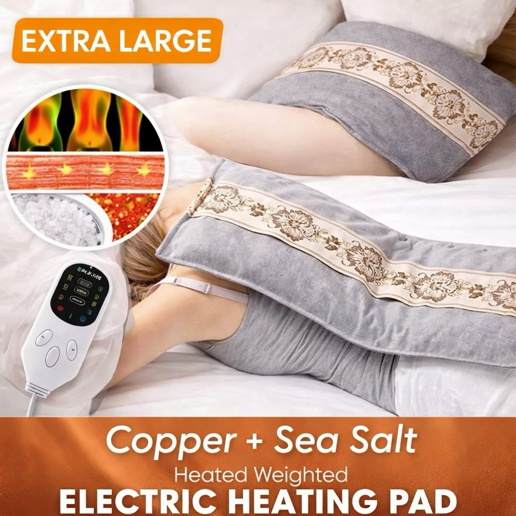 🇸🇬 EXTRA LARGE Calming Heat Copper+Sea Salt Heating Pad - Weighted ...