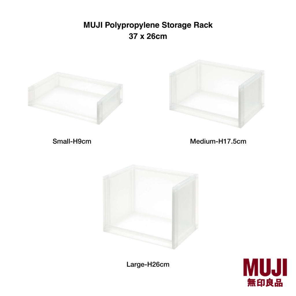 MUJI Polypropylene Storage Rack 37 x 26cm | Shopee Singapore