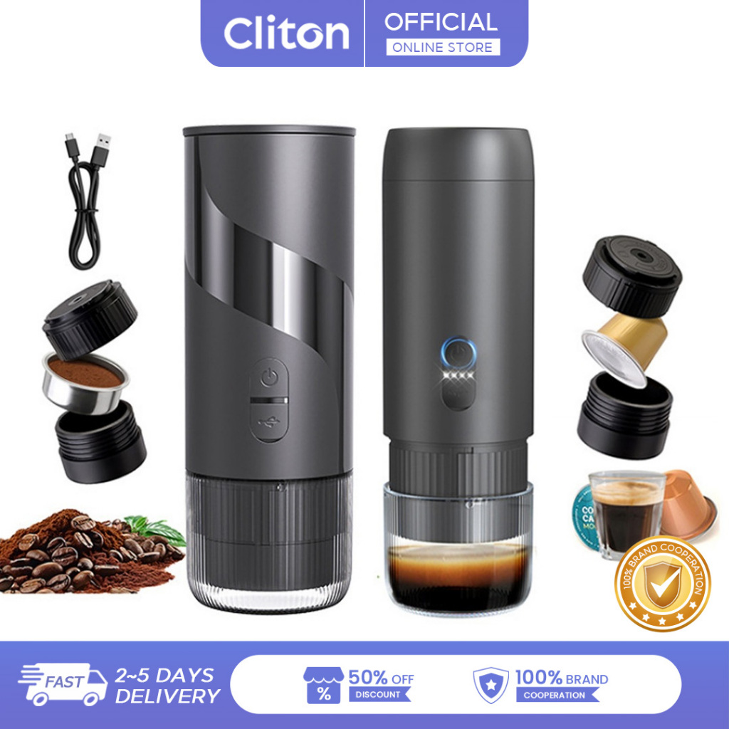 Cliton Portable Coffee Maker Espresso Machine 20Bar High-Pressure For ...