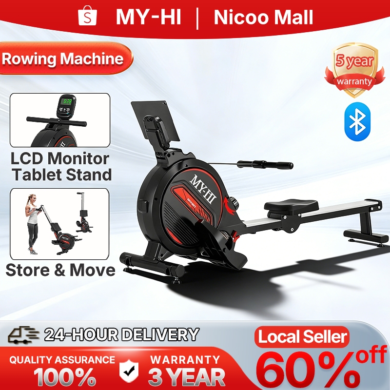 [NICOO]Portable Rowing Machine Magnetic 16 Levels Resistance Workout ...