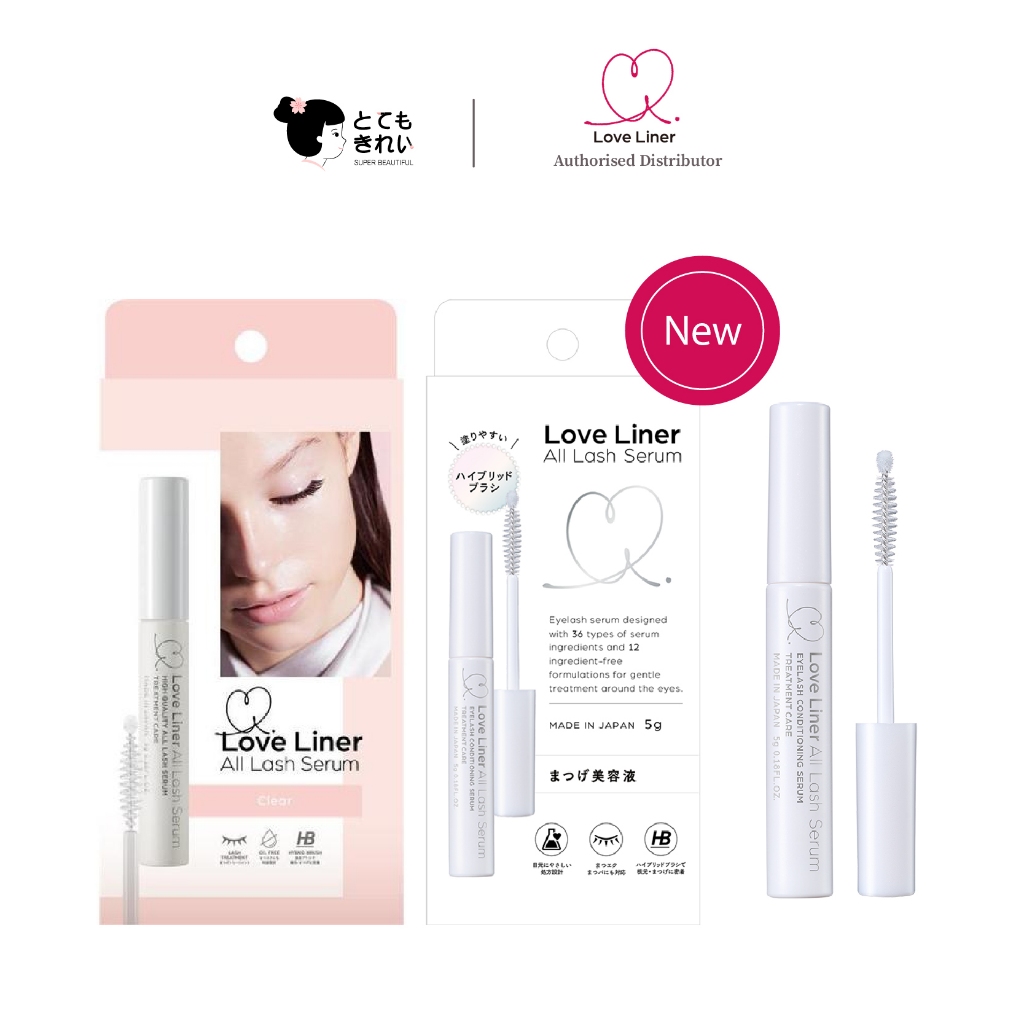 LOVE LINER All Lash Serum 5g | Clear Eyelash Conditioning Serum