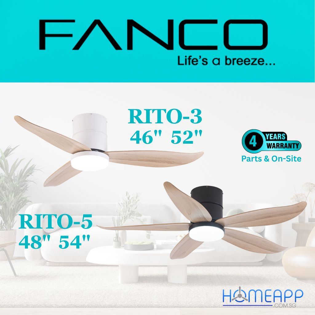 FANCO CO-FAN ceiling fan Rito 3 5 smart wifi 24W LED light remote ...