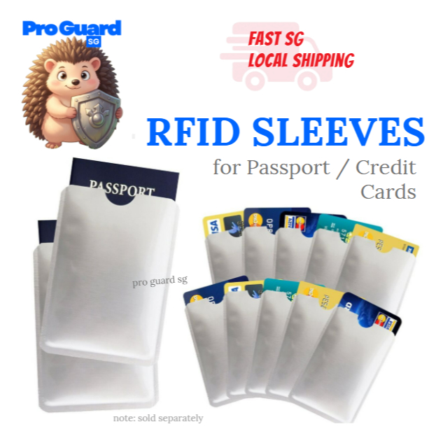 [SG] 1/5/10pcs RFID Blocking Sleeves Anti Theft Scan Credit Card NRIC ...