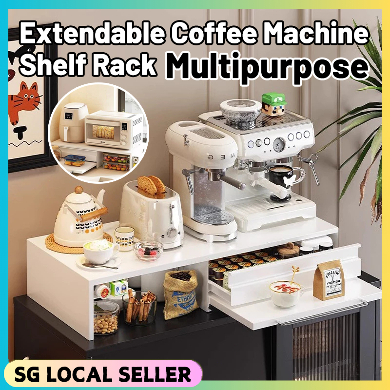 SG READY STOCK Extendable Coffee Machine Shelf Rack Pull Out Drawer ...