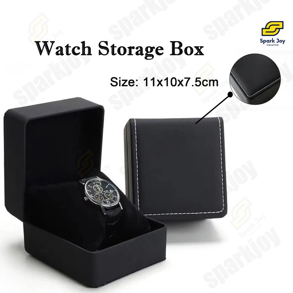 【SG】Single Watch Gift Box with Pillow PU Leather Wristwatch Display ...