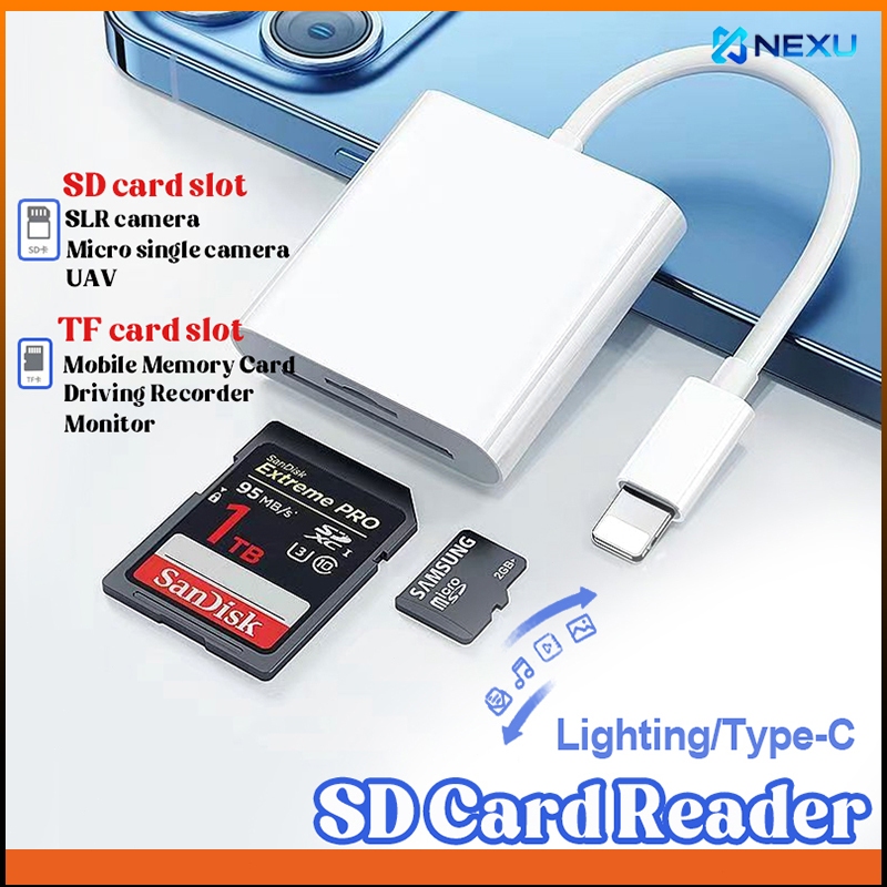 【SG】2 In 1 SD TF Card Reader Adapter Micro SD Camera Card Reader ...