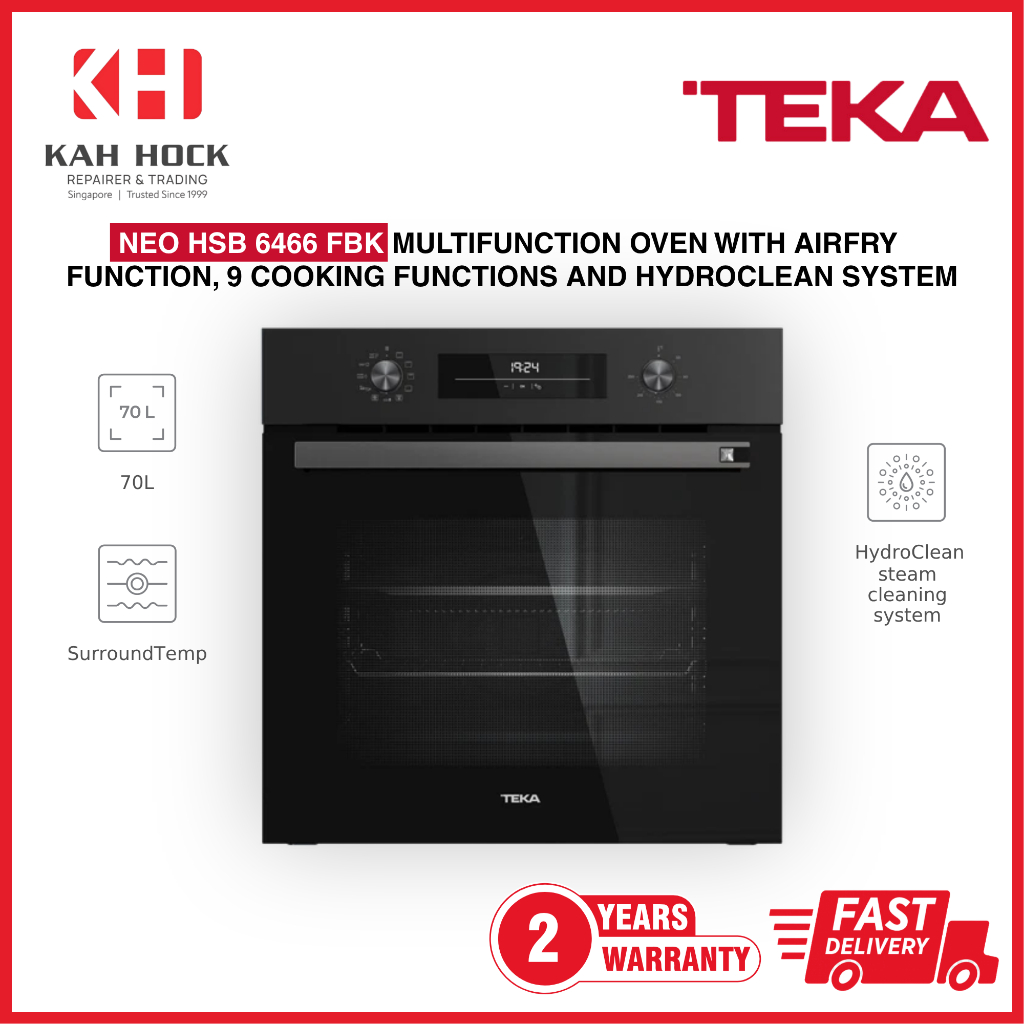 TEKA NEO HSB 6466 FBK Multifunction oven with AirFry function, 9 ...