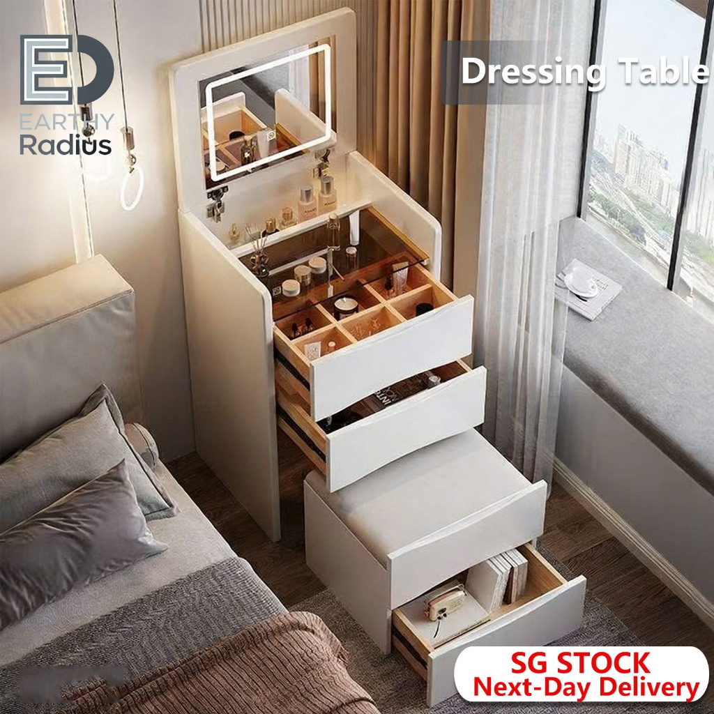【Next-Day Delivery】Space-Saving Dressing Table for Singapore Small ...