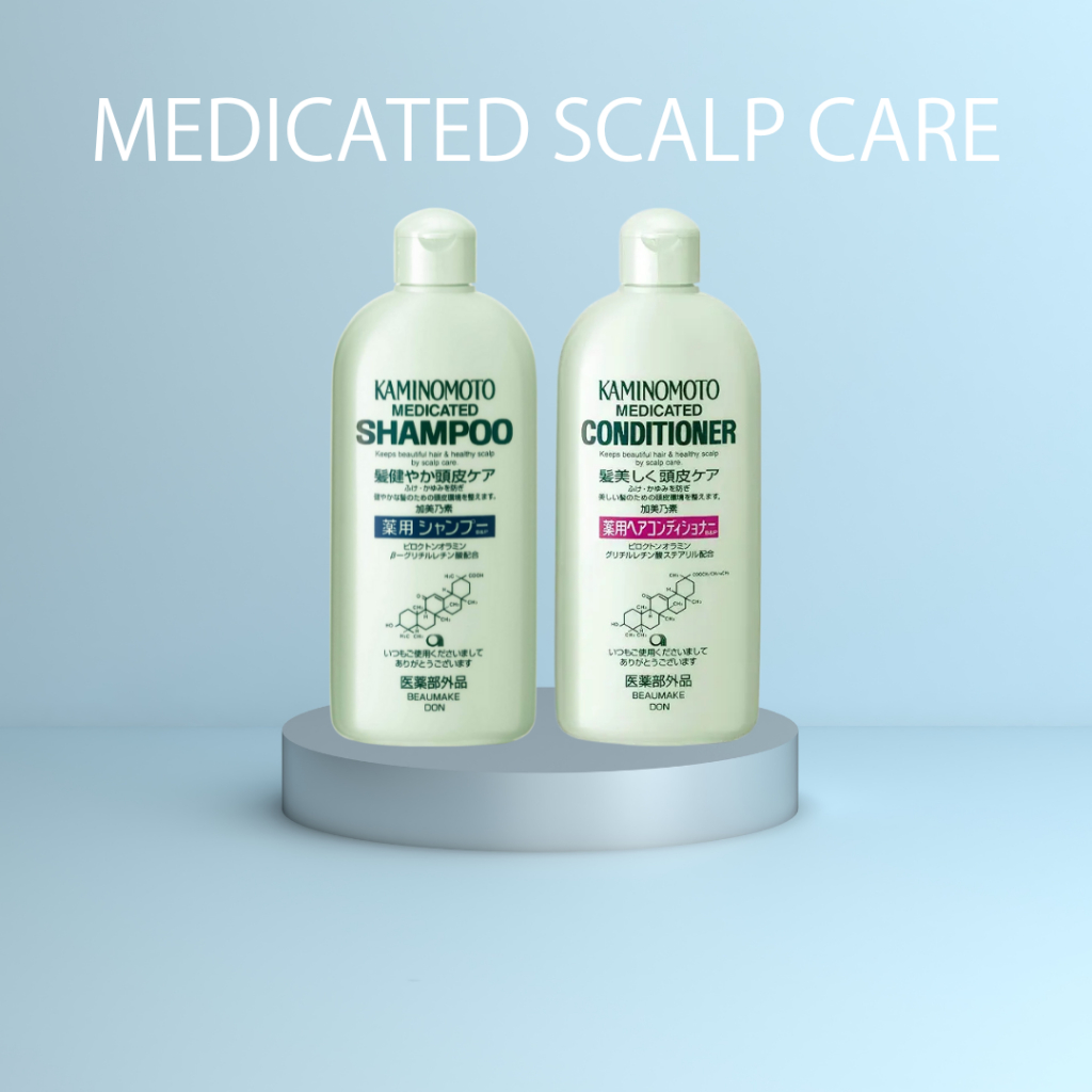 Kaminomoto Medicated Scalp Care Shampoo & Conditioner Anti-Dandruff ...