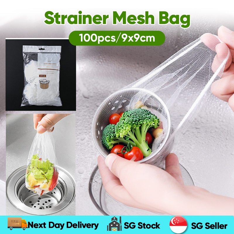 🇸🇬【SG stock】【 NDD】100pcs Kitchen Sink Net Filter Prevent Clogs/ Sink ...