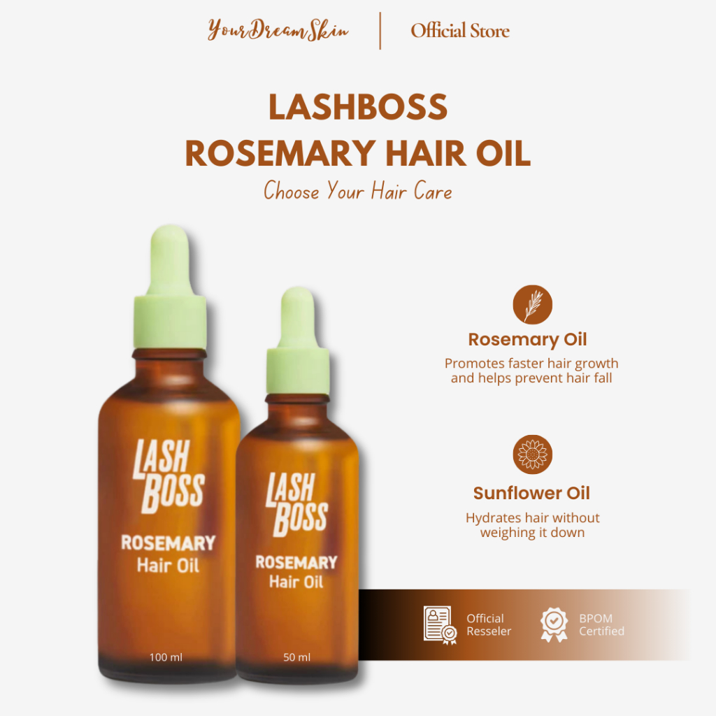 LASH BOSS ROSEMARY HAIR OIL - HAIR ESSENTIAL OIL - MINYAK RAMBUT ...