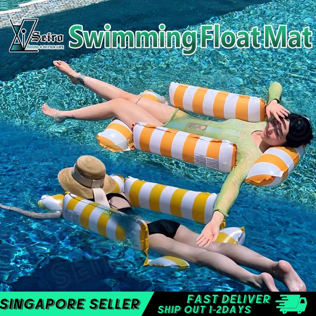【SG】﻿ swimming ring Kids adult Lying floating bed Inflatable Water ...