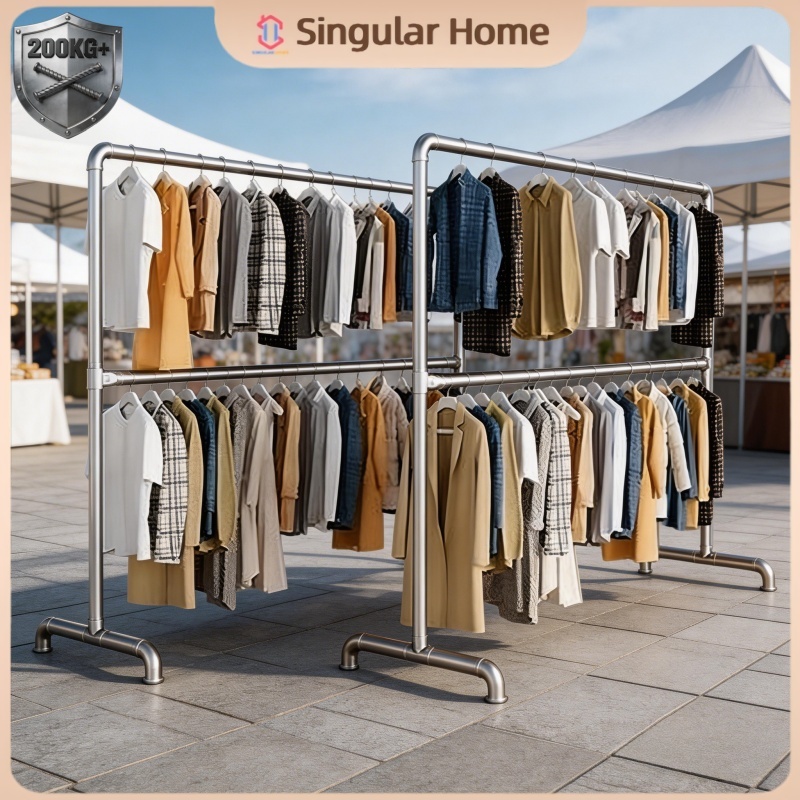 Iron Pip Cloth Drying Rack 2Layers Clothes Drying Rack heavy duty ...