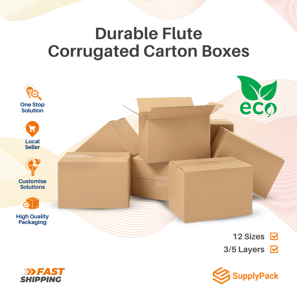 Durable Flute Corrugated Carton Boxes Heavy-Duty Shipping Storage ...