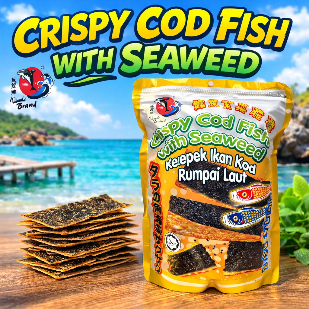 Whale Brand Crispy Cod Fish with Seaweed 鳕鱼紫菜脆脆 | Shopee Singapore