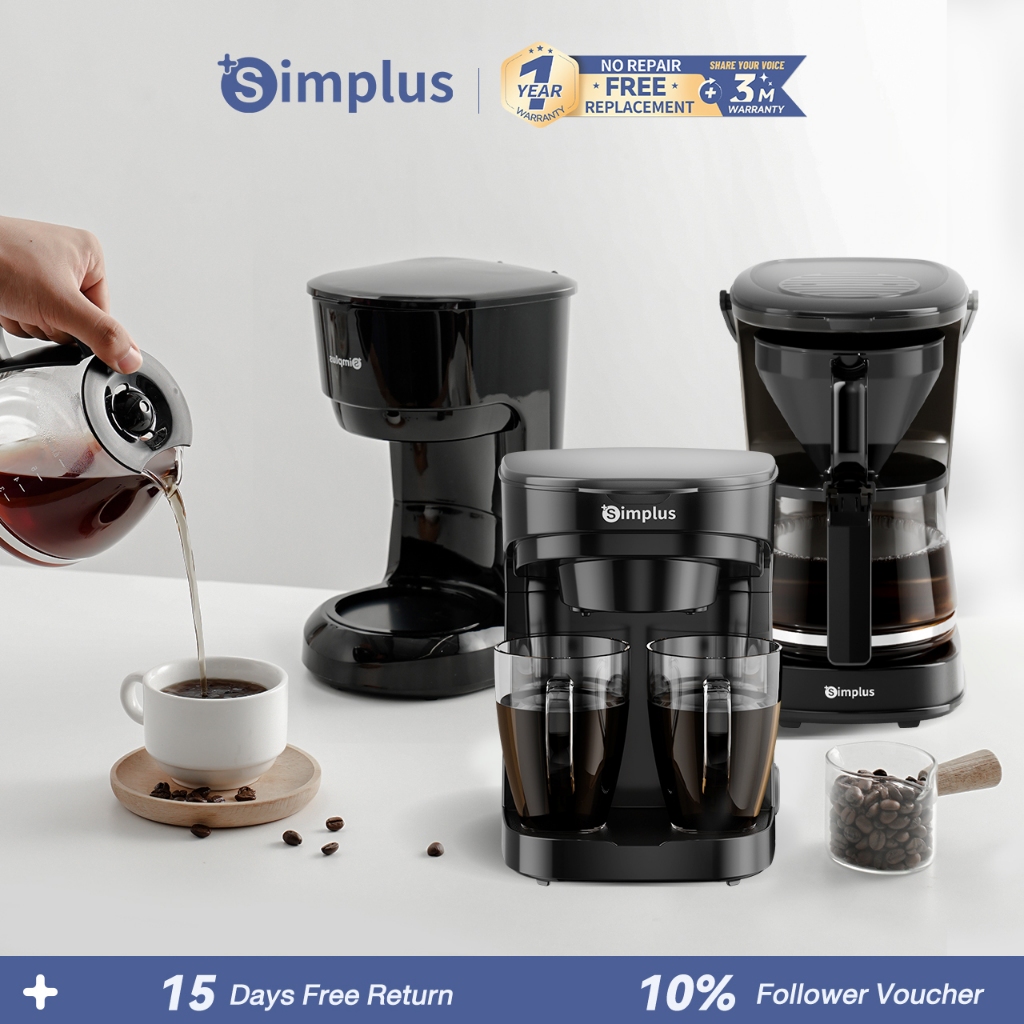 Simplus Coffee Maker丨Coffee & Tea Brewing KFJH | Shopee Singapore