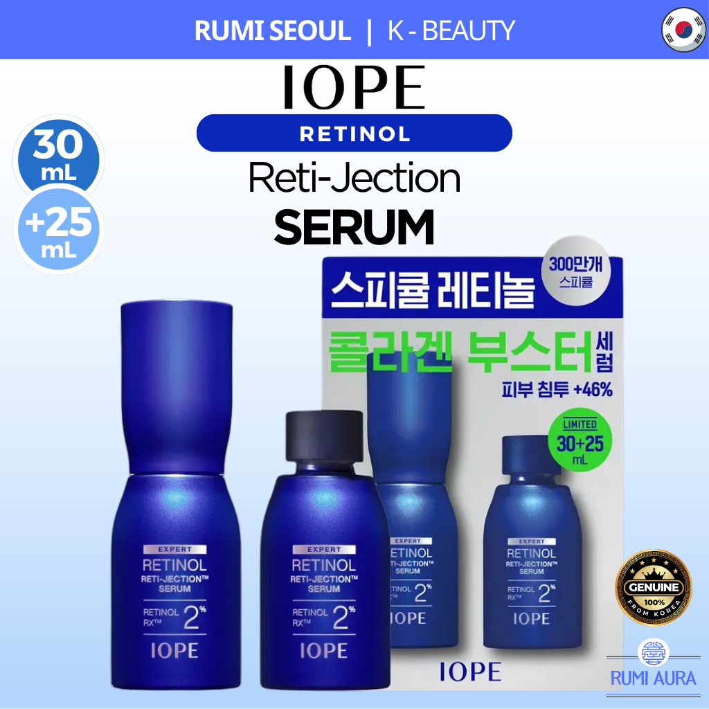 [IOPE] Retinol Reti Jection Serum Special Set | 30mL + 25ml | Shopee ...