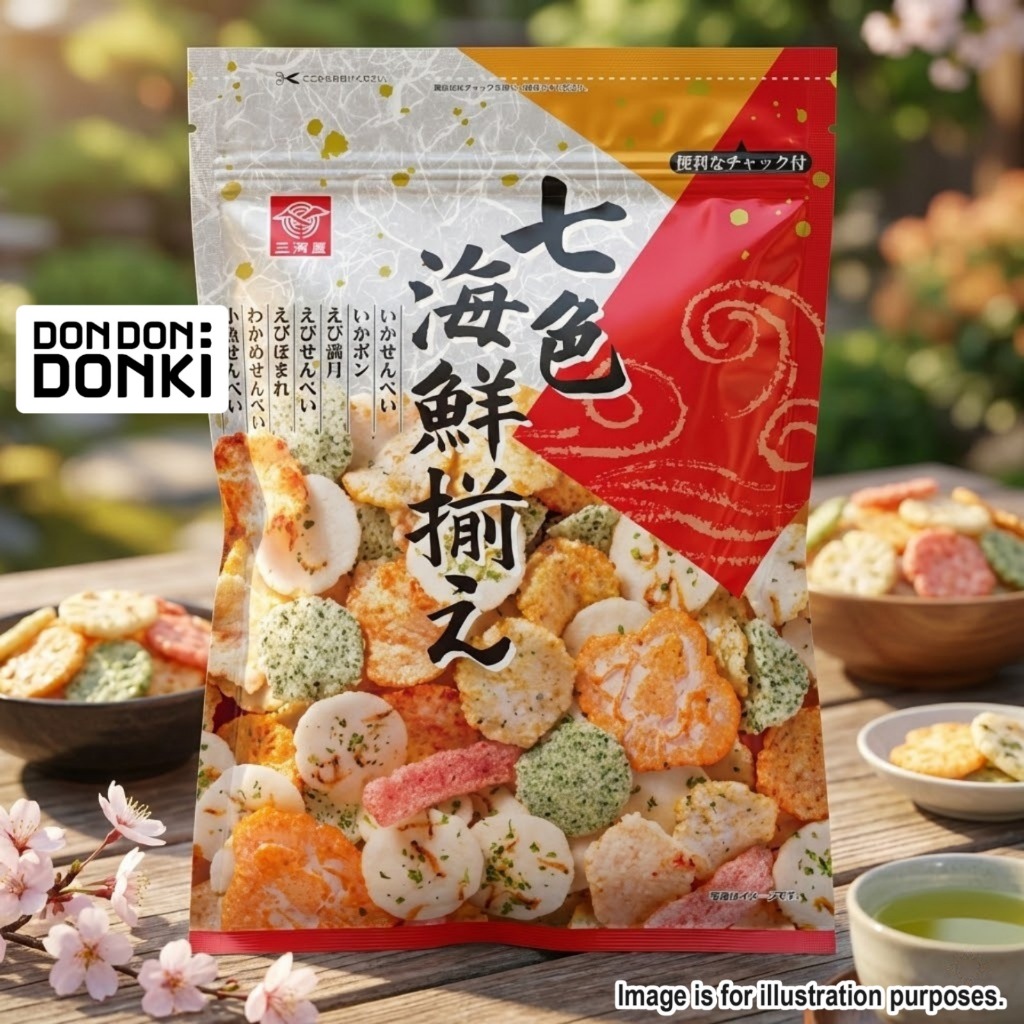 [DONKI]Seafood Rice Cracker Snack Assorted Flavour 125g | Shopee Singapore