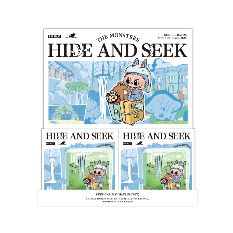 POP MART LABUBU HIDE AND SEEK IN SINGAPORE SERIES-Fridge Magnet