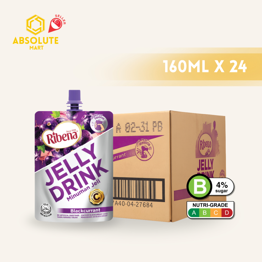 RIBENA Jelly Drink Blackcurrant 160G X 24 (CHEERPACK) | Shopee Singapore