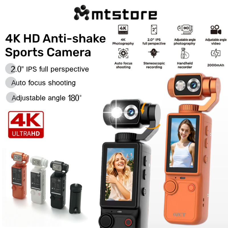 4K HD Hand-held Outdoor Sports Camera Mini Pocket Camera Anti-shake ...