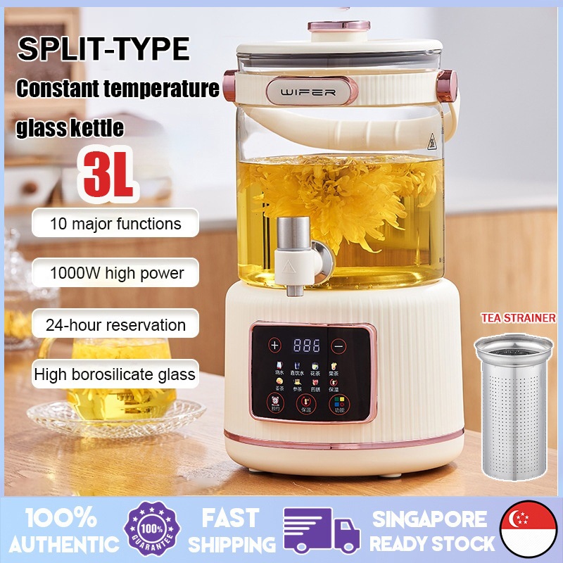 3L split flower tea glass health kettle appointment timer kettle multi ...