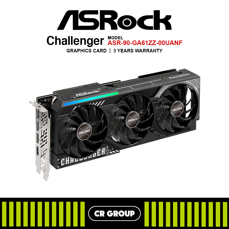 ASRock AMD Radeon RX 9070 XT Challenger Graphics Card - 16GB (3Yrs