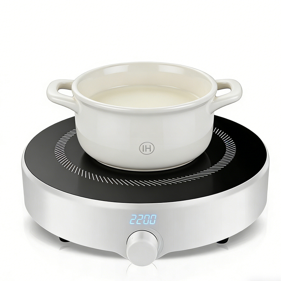 [SG LOCAL] White Round Induction Cooker German Quality Easy to use Cook ...