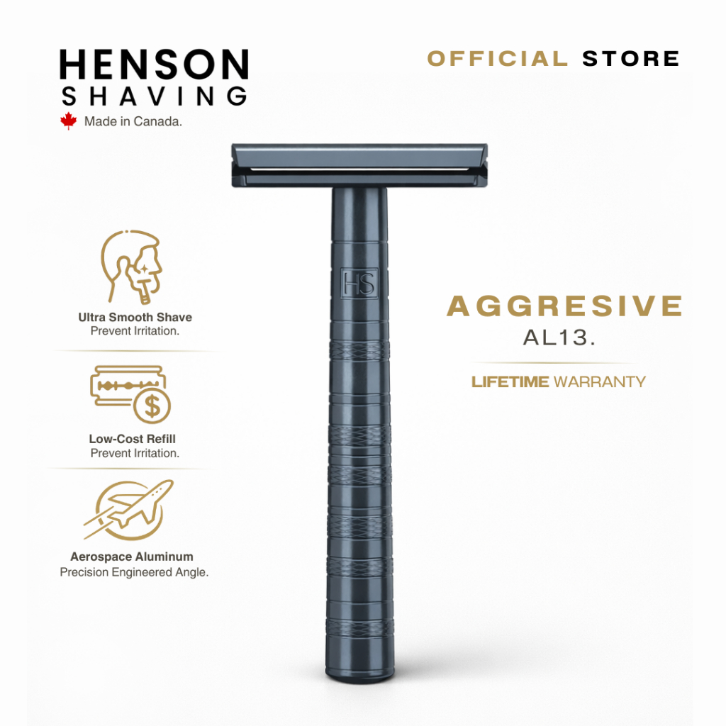 LIFETIME WARRANTY] HENSON AL 13 Aggressive Facial Razor - Single