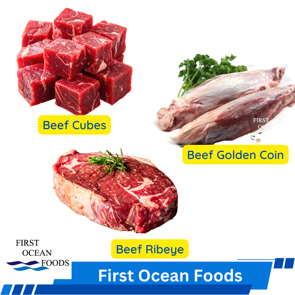 (First Ocean Foods) Beef Trio Combo - Beef Cubes/Ribeye/Golden Coin ...
