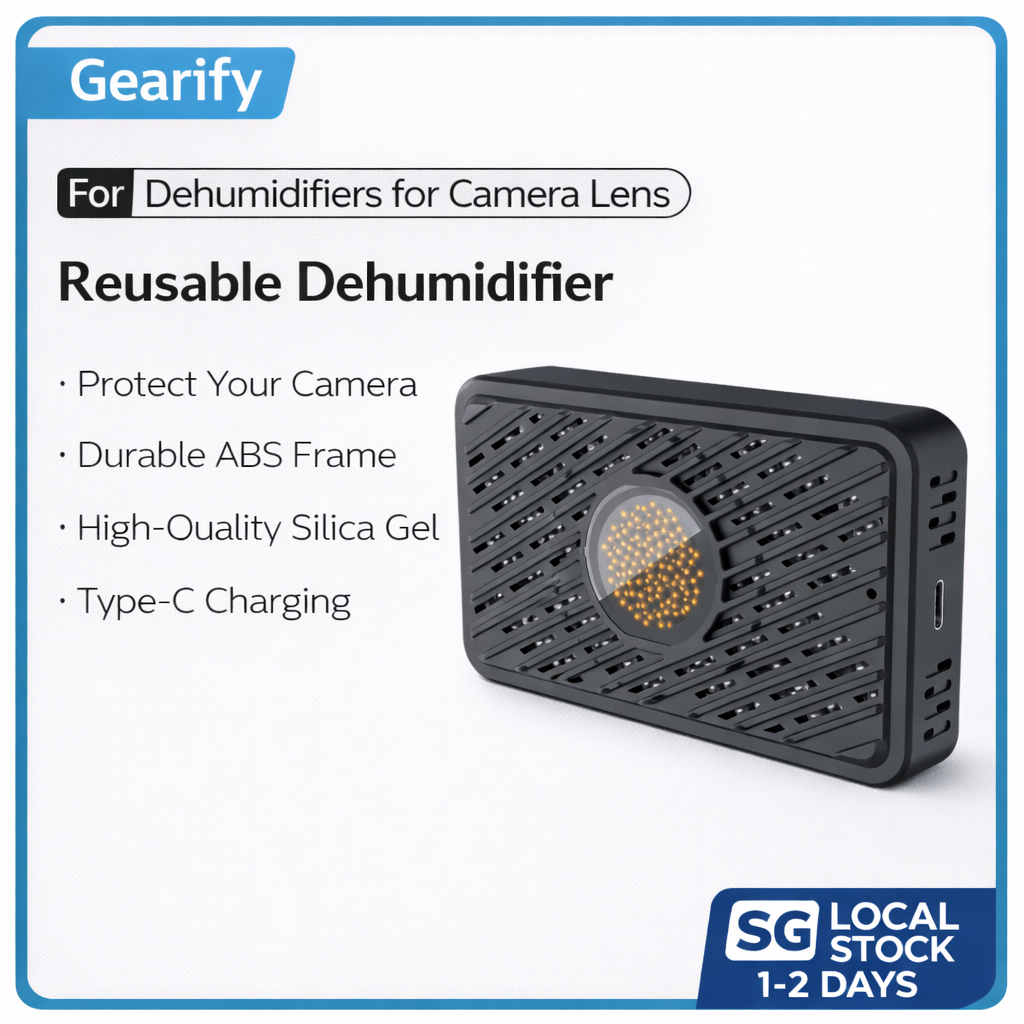 【SG】Rechargeable Dehumidifier Camera Moisture Absorber Lens Battery Dry ...