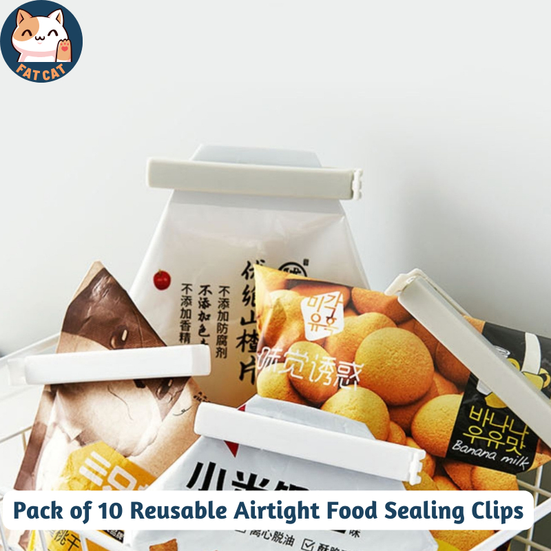 [SG Stock] Pack of 10 Soft Buttery White Food Sealing Clips Reusable ...