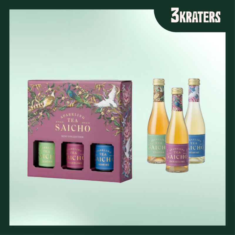 Saicho Sparkling Tea Mini Collection (3x200ml) with Gift Box / Set of 4 ...