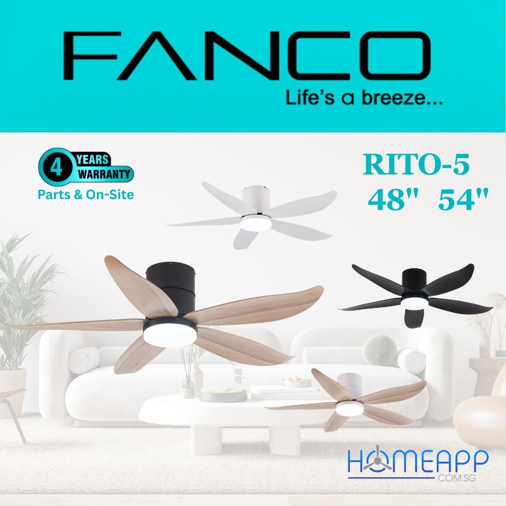 FANCO CO-FAN ceiling fan Rito-5 smart wifi 24W LED light DC motor ...