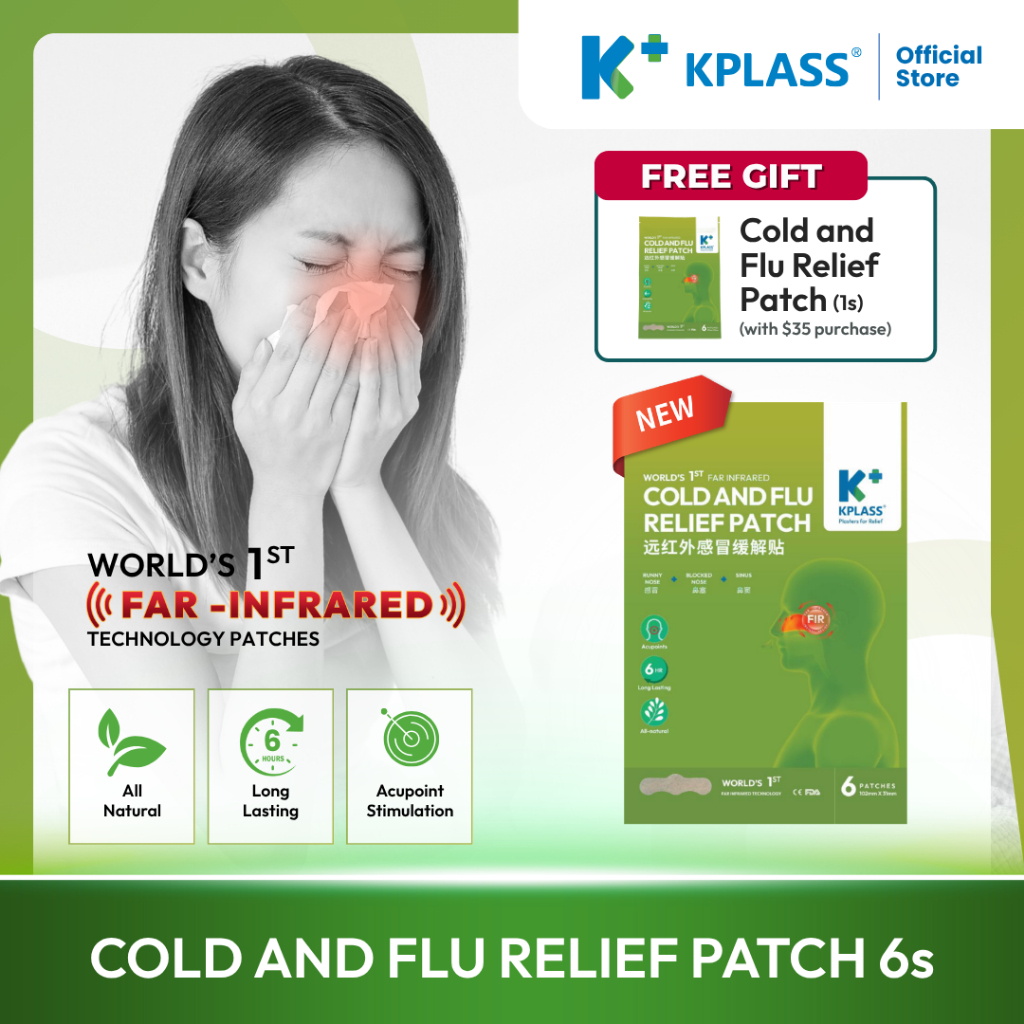 KPLASS Cold and Flu Relief Patch 6s (1,3,5 Packs) | Nasal Congestion ...