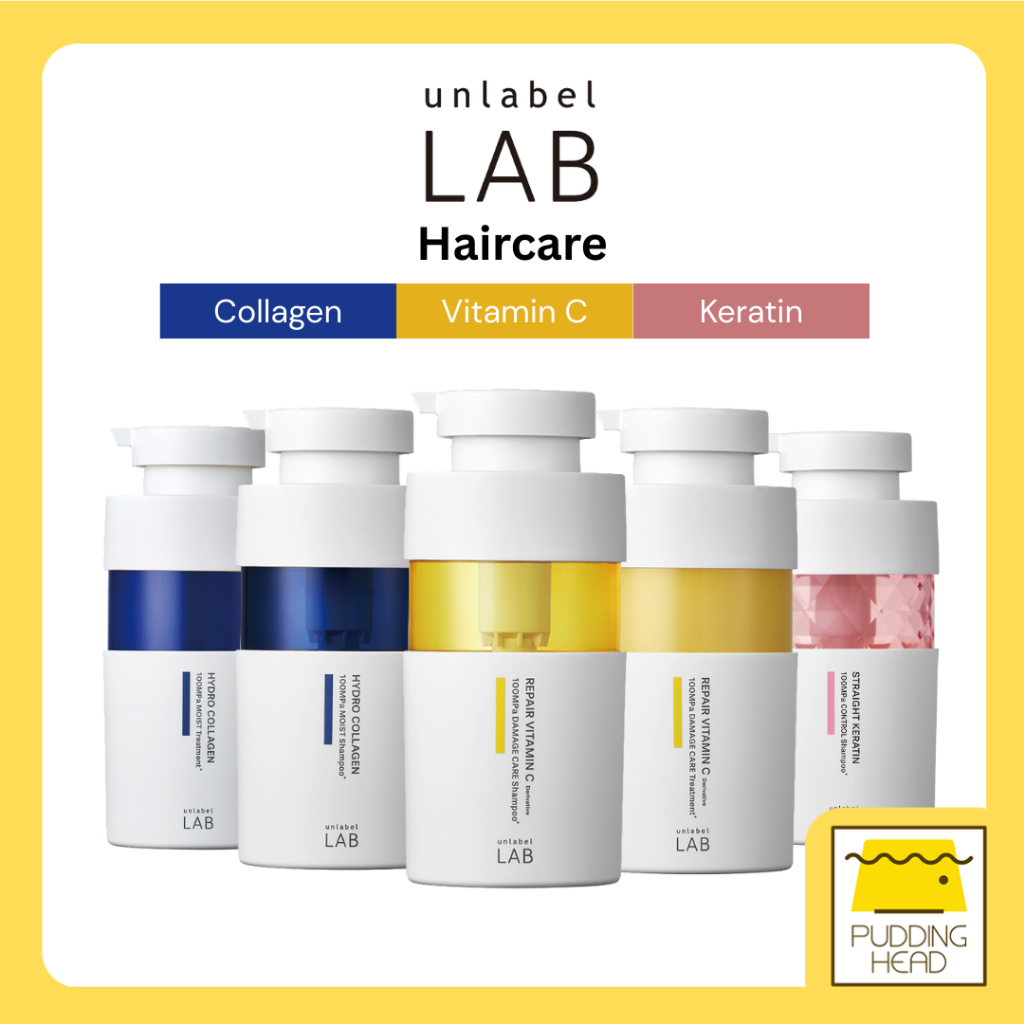 Unlabel Lab Shampoo 400ml/Treatment 400g/Hair Oil 100ml - Vitamin C ...
