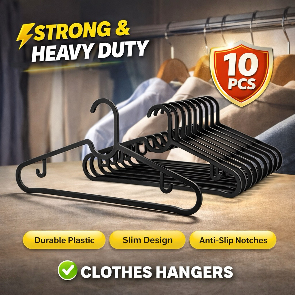 (Next Day Delivery) Set of 10 Clothes Hangers Style Minimalistic Modern ...
