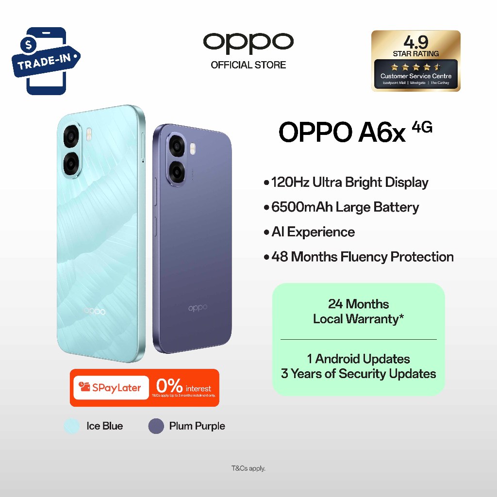 OPPO A6x 8(4+4GB) + 128GB | 6500mAh Battery | Snapdragon 685 4G